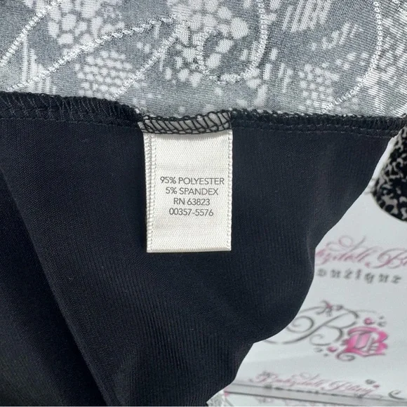 Christopher & Banks Monochrome Patterned Cardigan zip up sweater lace Lacie - Picture 7 of 9